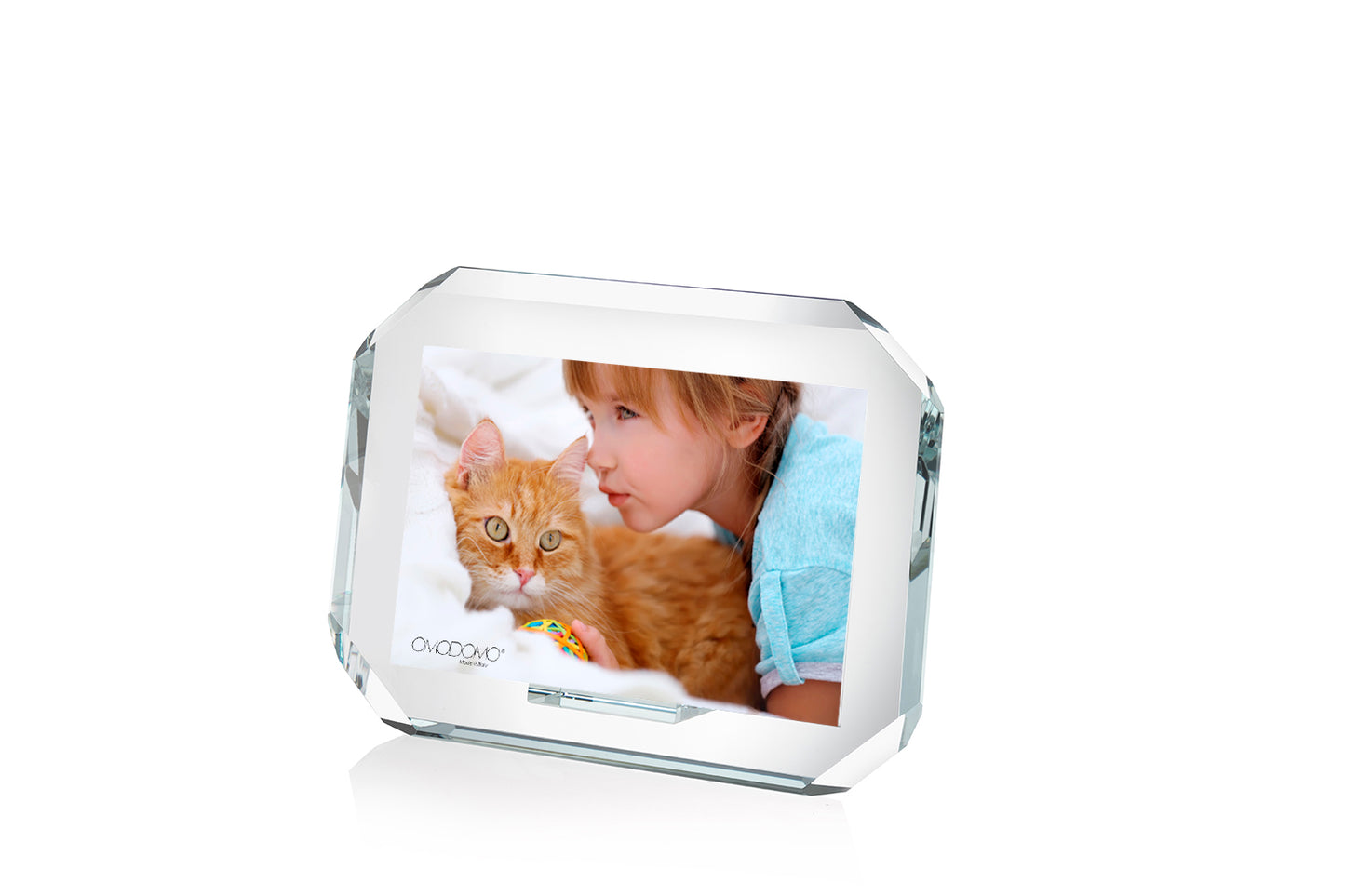Otto – Extra-clear crystal photo frame Made in Italy