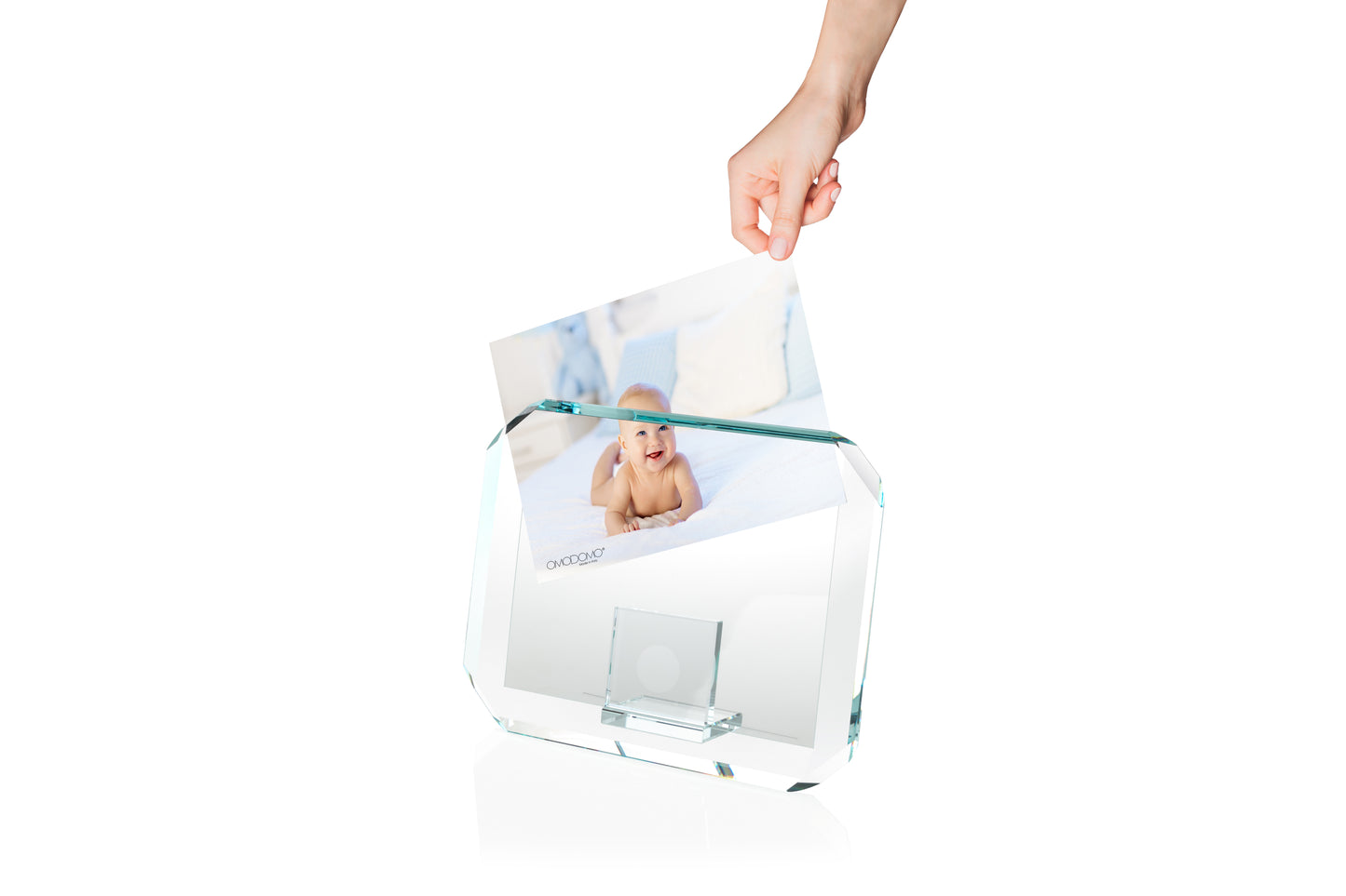 Otto – Extra-clear crystal photo frame Made in Italy