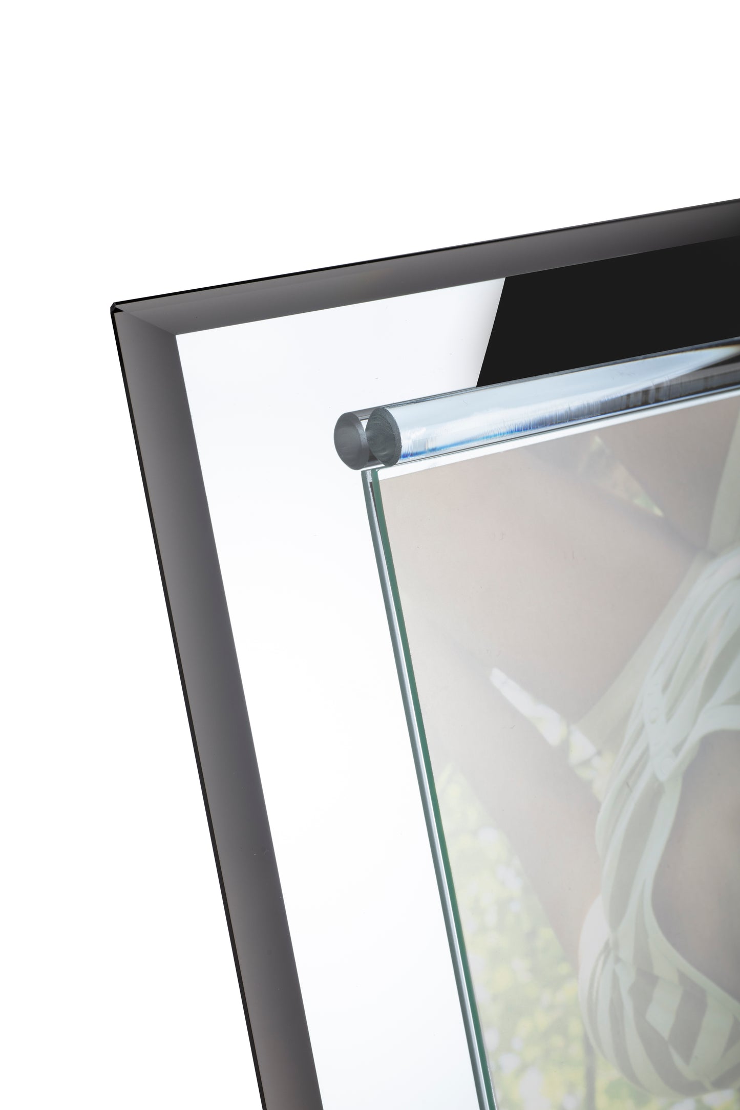 Grey – Portafoto in cristallo specchiato grigio Made in Italy