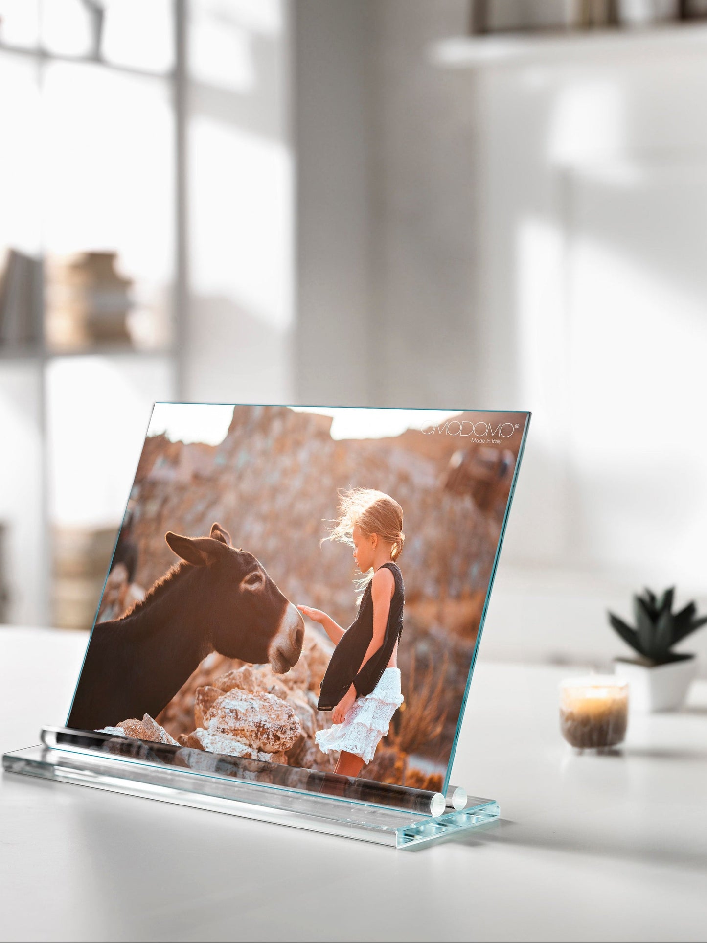 One – Portafoto in cristallo extrachiaro Made in Italy