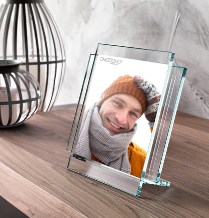 Geometrie – Portafoto in cristallo extrachiaro Made in Italy