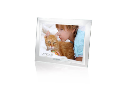 Quarter–Portafoto in cristallo extrachiaro 12 mm bordi molati 28° Made in Italy