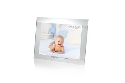 Diamantino – Portafoto in cristallo extrachiaro con decoro in rilievo Made in Italy