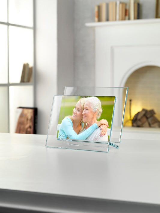 Side by Side–Portafoto in cristallo extrachiaro 8 mm Made in Italy