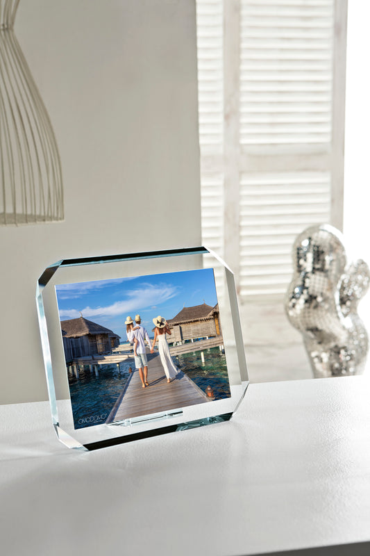 Otto – Portafoto in cristallo extrachiaro Made in Italy