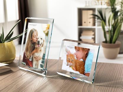 Kontra – Portafoto in cristallo extrachiaro Made in Italy