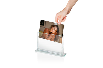 Simple–Portafoto in cristallo extrachiaro 8 mm Made in Italy