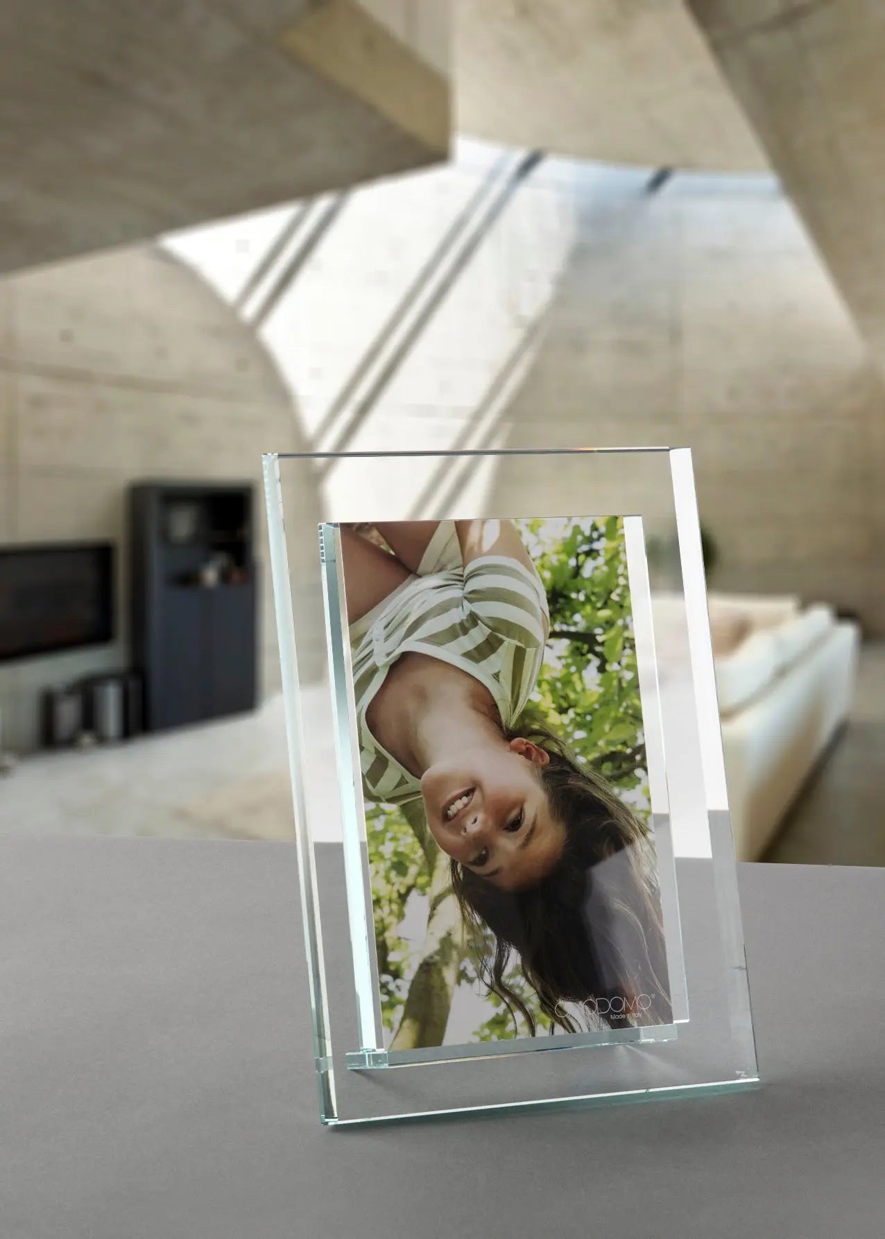 Coelo — portafoto cristallo doppia lastra 45° | Omodomo | Omodomo
