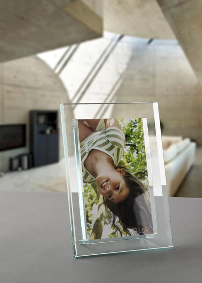 Coelo — portafoto cristallo doppia lastra 45° | Omodomo | Omodomo