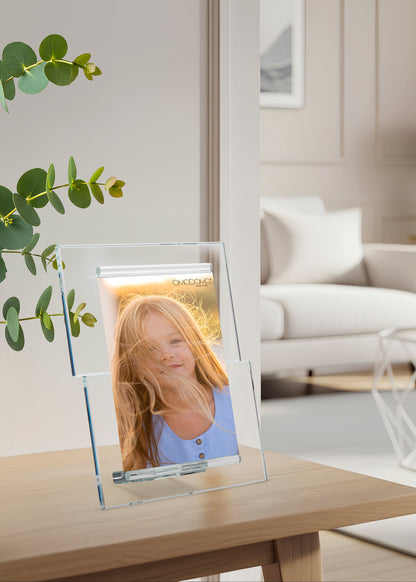 Slide–Portafoto in cristallo extrachiaro 8 mm Made in Italy