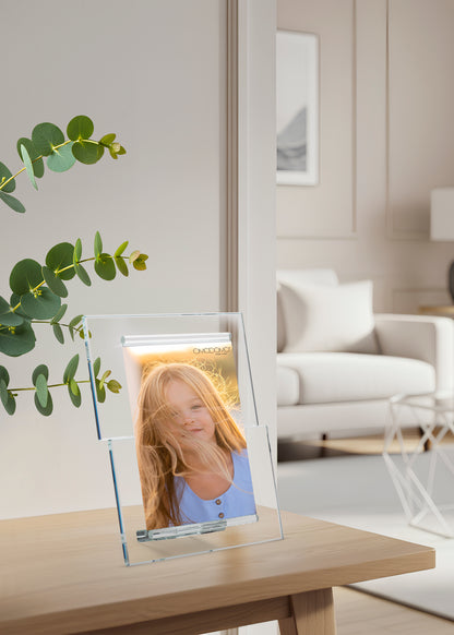 Slide–Portafoto in cristallo extrachiaro 8 mm Made in Italy