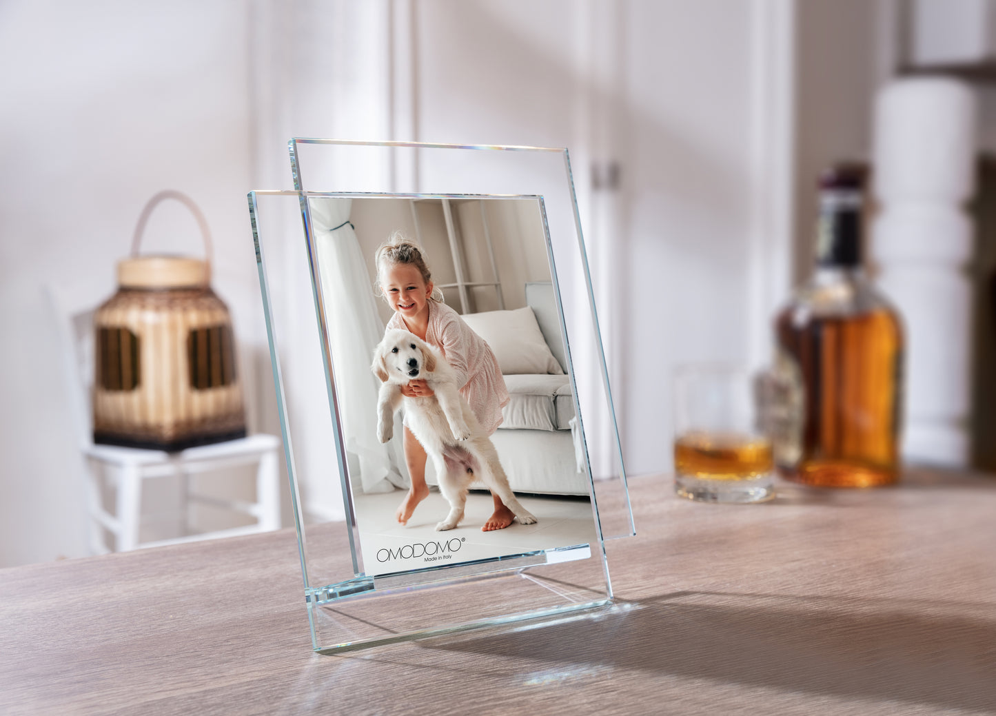 Side by Side–Portafoto in cristallo extrachiaro 8 mm Made in Italy