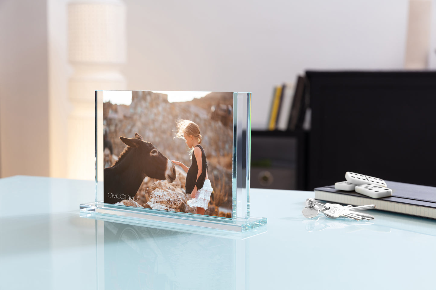 Simple–Portafoto in cristallo extrachiaro 8 mm Made in Italy