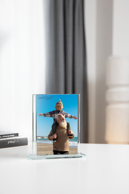 Simple–Portafoto in cristallo extrachiaro 8 mm Made in Italy